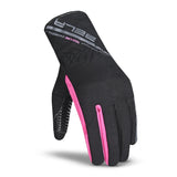 BELA REBEL Senhora Moto Textile Luva Preta Rosa
