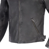 BELA CRAFT Leather Motorcycle Jacket Black