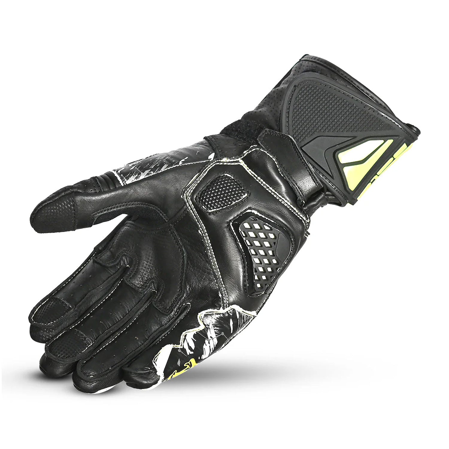 BELA ARMOUR PRO Luvas De Moto Couro Preto Amarelo – 3 – Maximomoto PT