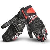 BELA ARMOUR PRO Motorcycle Leather Gloves Black Red – Maximomoto PT