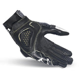 BELA ARMOUR PRO Moto Curta Luvas Preto Branco