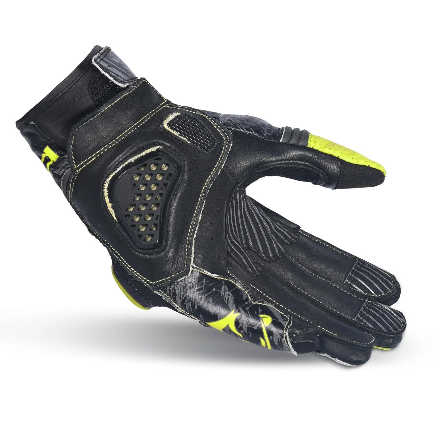 BELA ARMOUR PRO Moto Curta Luvas Preto Fluo Amarelo – 2 – Maximomoto PT