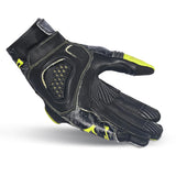 BELA ARMOUR PRO Moto Curta Luvas Preto Fluo Amarelo