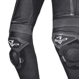 BELA BEAST Moto Homem Couro Calcas Preto Anthra Branco