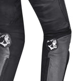BELA BEAST Moto Homem Couro Calcas Preto Anthra Branco