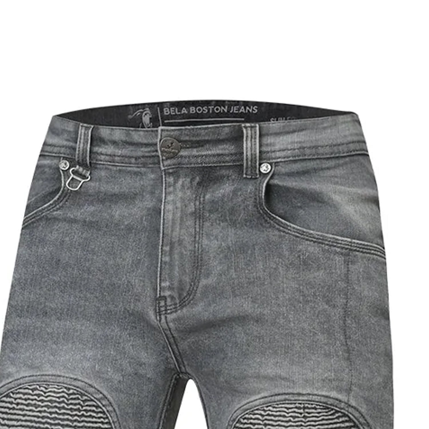 BELA BOSTON Denim Jeans Moto Calcas Preto Random 30L – 4 – Maximomoto PT