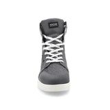BELA Bruno WP Leather Motorcycle Boots for Men, Black Gray