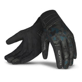 BELA CIRRUS CAMO Summer Motorcycle Textile Gloves Camouflage Blue Black