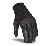 BELA CIRRUS CAMO Summer Motorcycle Textile Gloves Camouflage Black Red