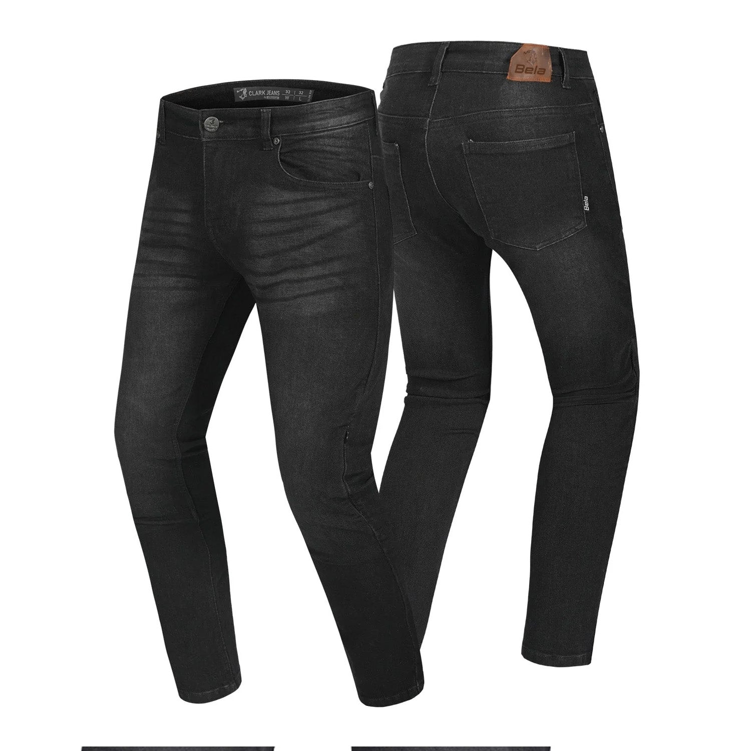 BELA CLARK Denim Jeans Moto Senhora Calcas Spray Preto – 1 – Maximomoto PT