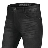 BELA CLARK Denim Jeans Moto Senhora Calcas Spray Preto