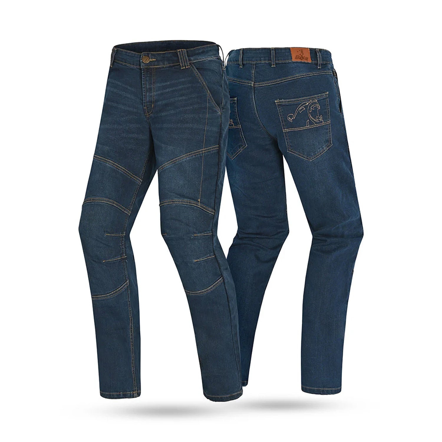 Beautiful Cowboy Jeans Crack Motorcycle Blue Pants – 1 – Maximomoto PT