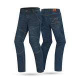 Beautiful Cowboy Jeans Crack Motorcycle Blue Pants