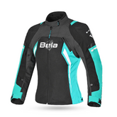 BELA ELANUR Moto Senhora Textil Casacos Preto Turquesa – Maximomoto PT