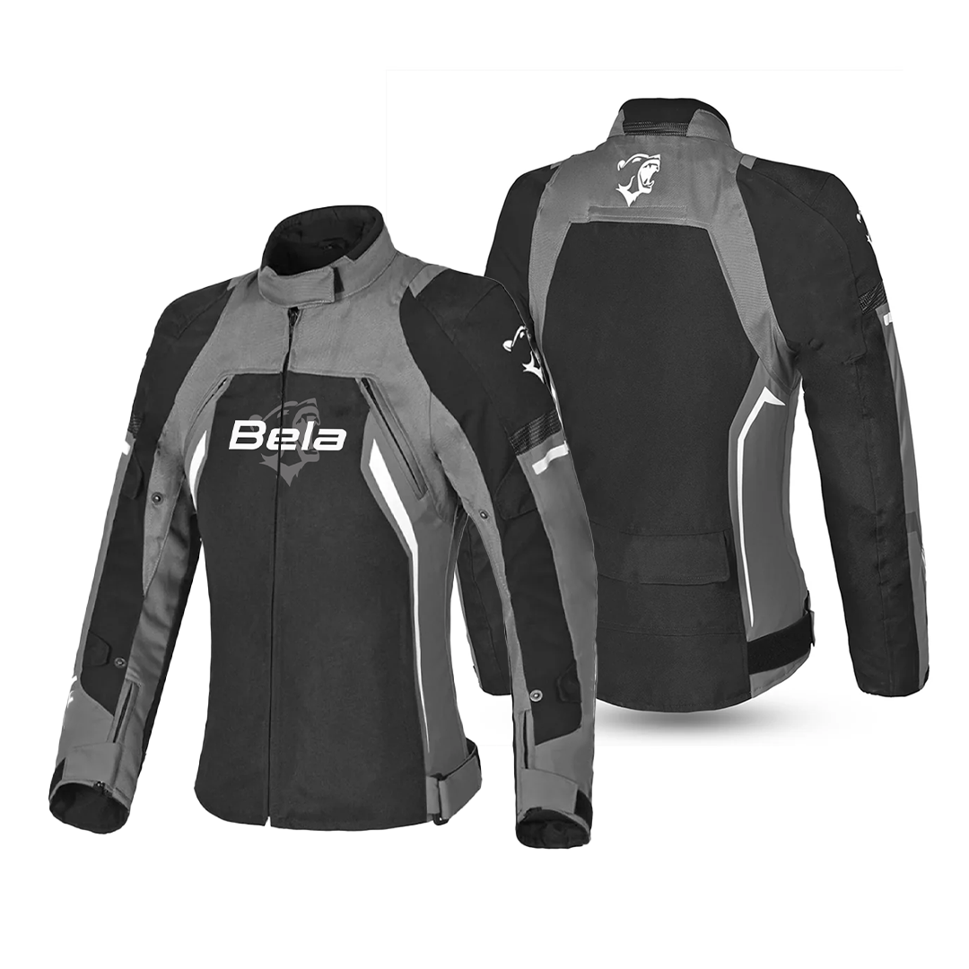 BELA ELANUR Casacos De Moto Textil Senhora Preto Cinza – 2 – Maximomoto PT