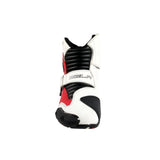 BELA FASTER Botas De Moto Couro Branco Vermelho