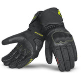 BELA Frost Shield Luvas De Moto Verde Oliva Amarillo Flour