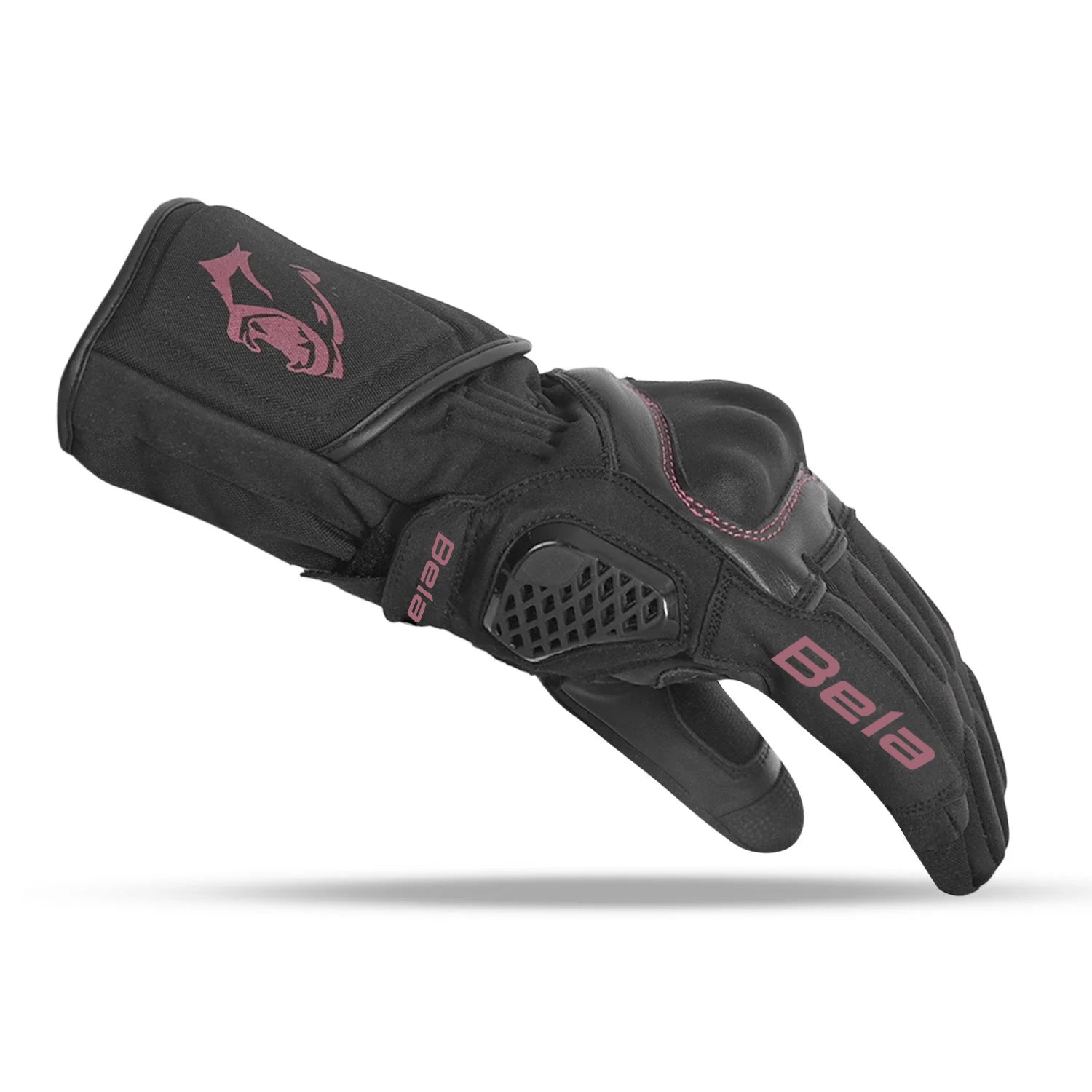BELA FROST SHIELD Motorcycle Gloves Black Burgundy – 4 – Maximomoto PT