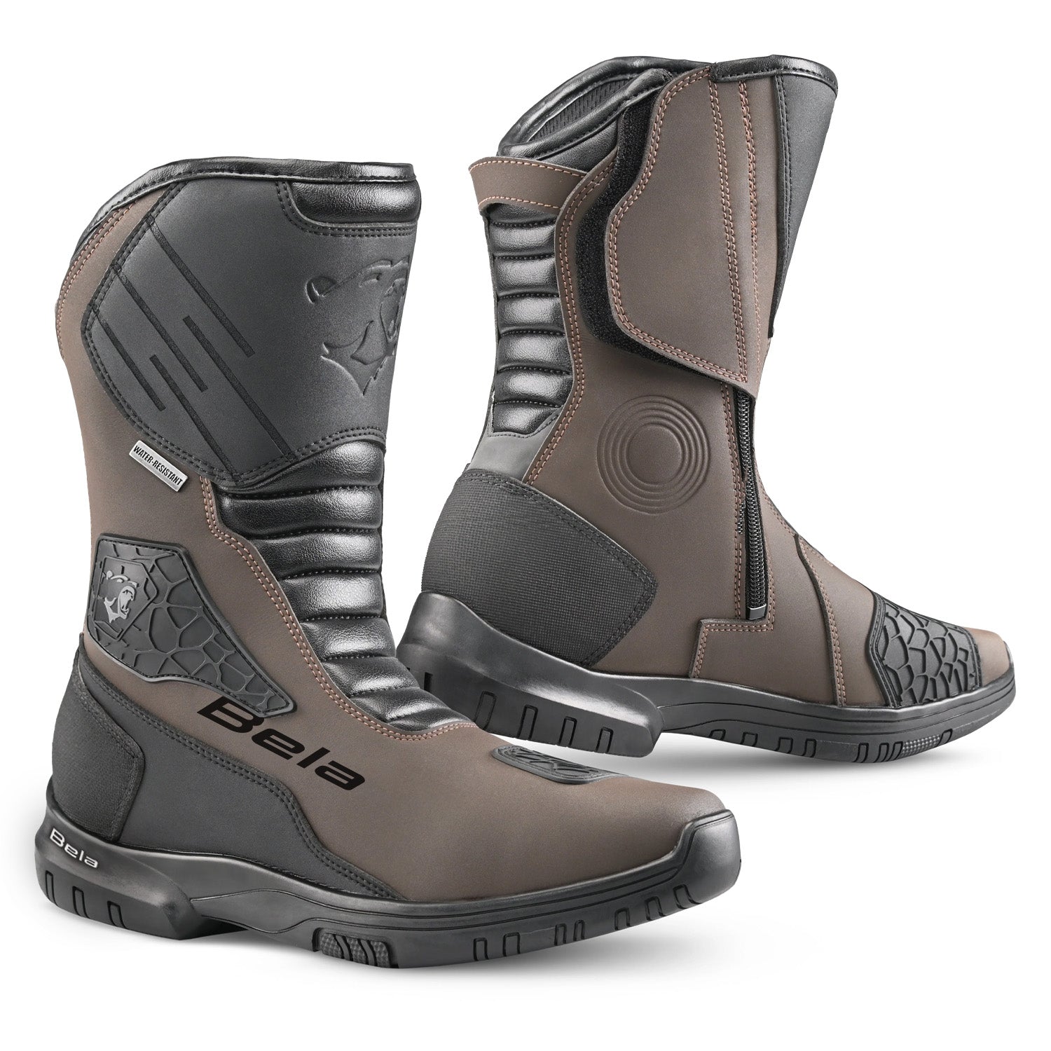 BELA GLADIATOR Motorcycle Leather Touring Boots Black Brown – 1 – Maximomoto PT