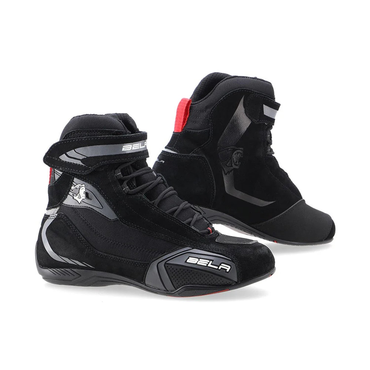 BELA Grace Men's Motorcycle Leather Boots Black Gray – 1 – Maximomoto PT