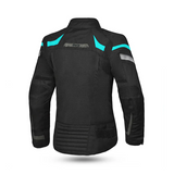BELA HIGHLAND Women's Motorcycle Jacket Turquoise Black