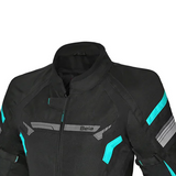 BELA HIGHLAND Women's Motorcycle Jacket Turquoise Black