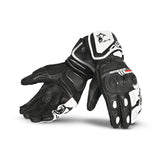 BELA LEMOX Moto Homem Couro Luvas Preto Branco – Maximomoto PT