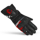 BELA LEMOX Black and Red Leather Motorcycle Gloves