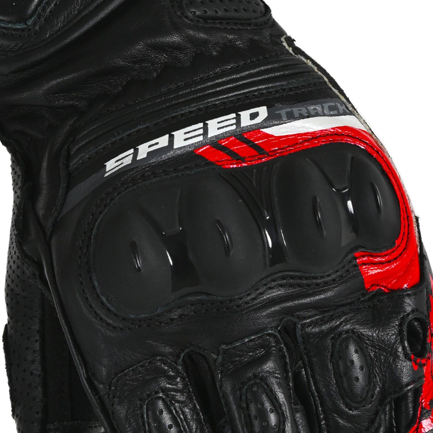 BELA LEMOX Black and Red Leather Motorcycle Gloves – 8 – Maximomoto PT
