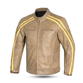 BEAUTIFUL NIGHT HAWK VINTAGE Motorcycle Leather Jackets Brown Beige – Maximomoto PT