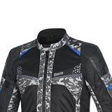BELA ONSAKER Camouflage Motorcycle Textile Jackets Blue Black