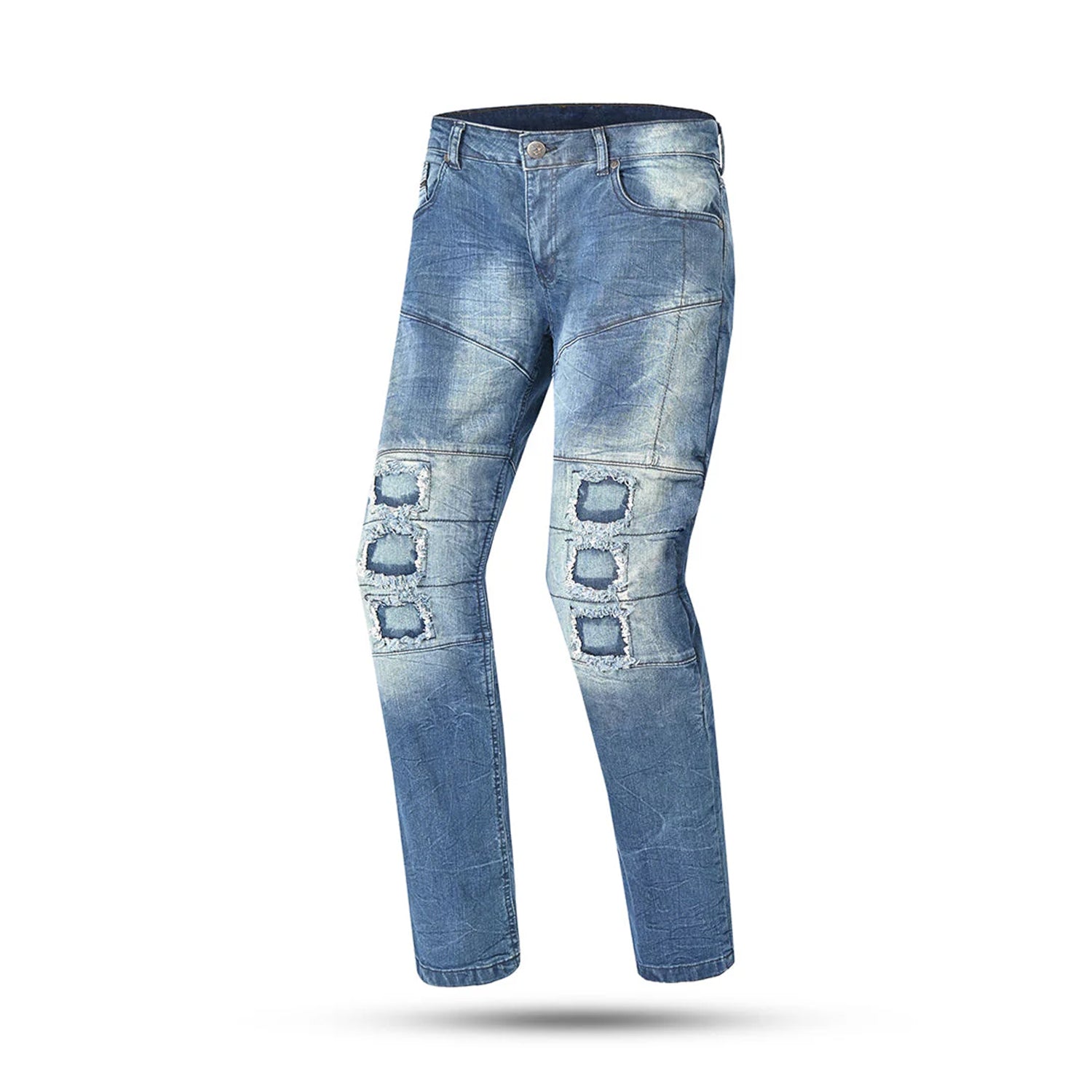 BELA PISTON Denim Jeans Moto Homem Calcas 32L Escuro Azul Spray – 1 – Maximomoto PT