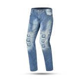 BELA PISTON Denim Jeans Moto Homem Calcas 32L Escuro Azul Spray