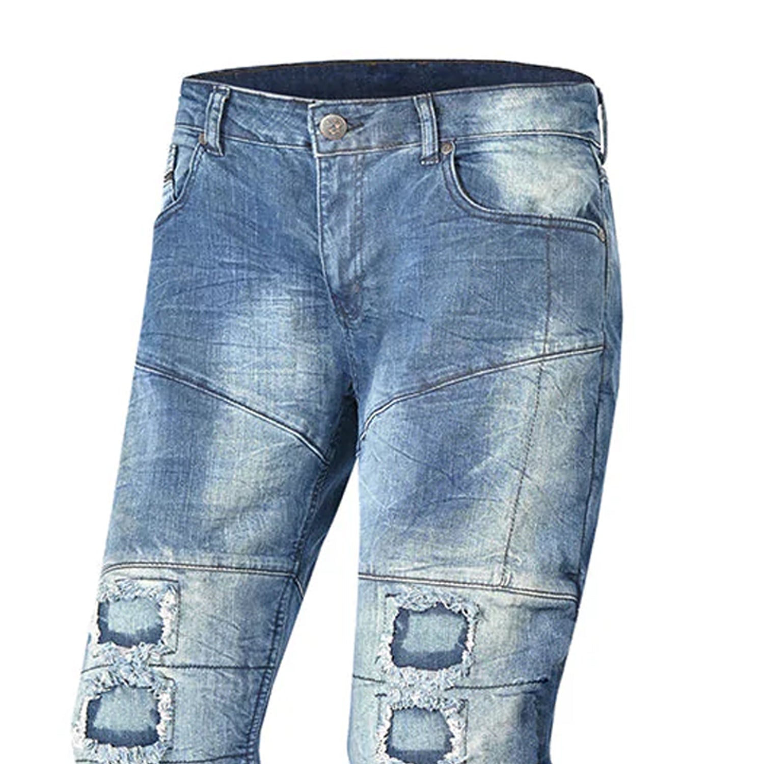 BELA PISTON Denim Jeans Moto Homem Calcas 32L Escuro Azul Spray – 6 – Maximomoto PT