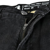 BELA RIO Denim Jeans Moto Homem Calcas Preto 32L