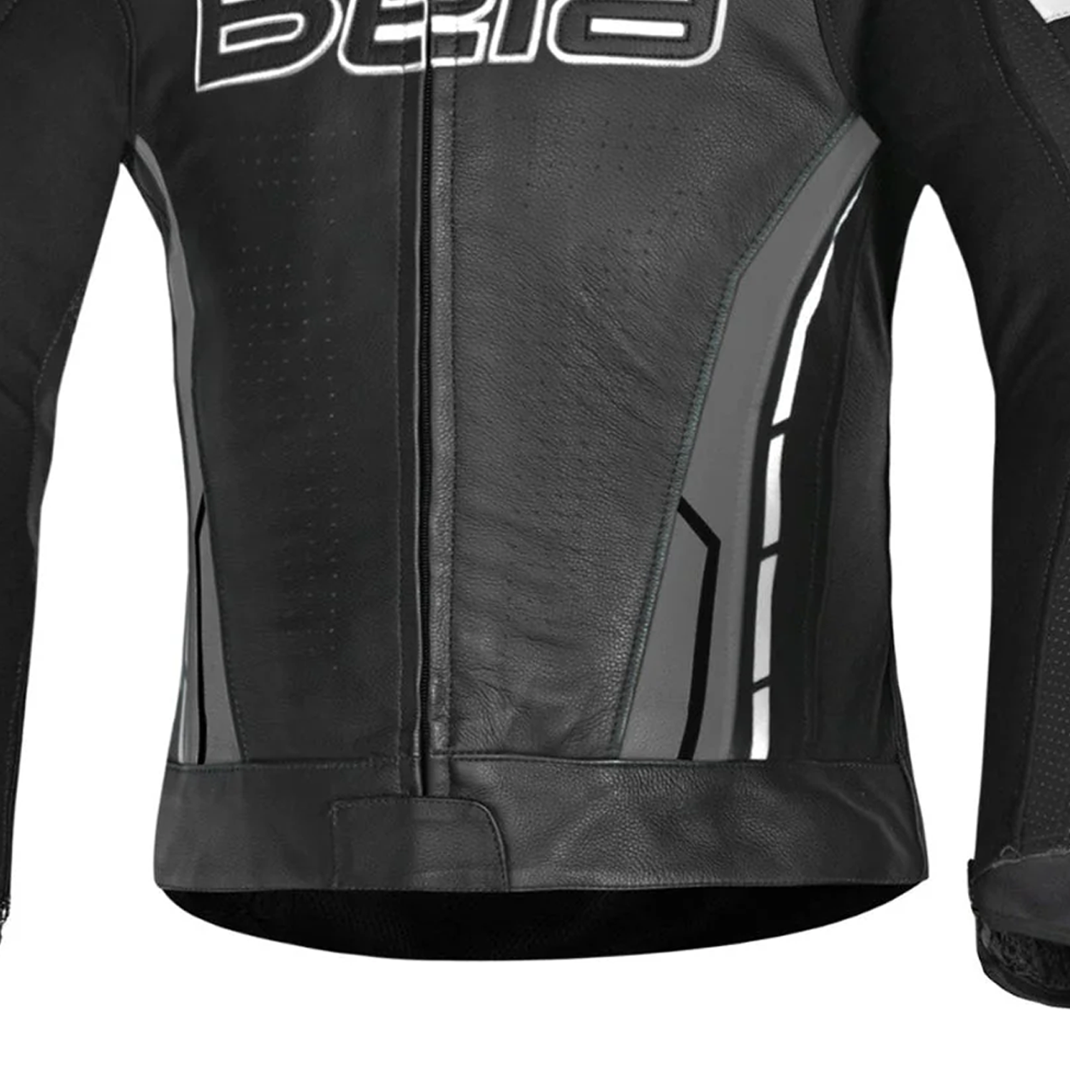 BELA ROCKET Moto Homem Couro Casacos Anthra Preto – 7 – Maximomoto PT