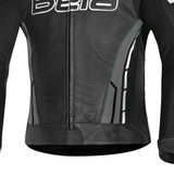 BELA ROCKET Moto Homem Couro Casacos Anthra Preto