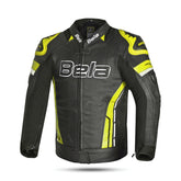 BELA ROCKET Motorcycle Leather Men's Jackets Black Fluor Yellow – Maximomoto PT