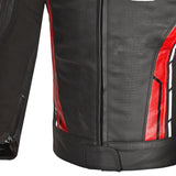 BELA Rocket Men's Motorcycle Leather Jackets Black Red