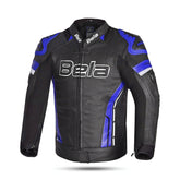 BELA Rocket Men's Motorcycle Leather Jackets Black Blue – Maximomoto PT