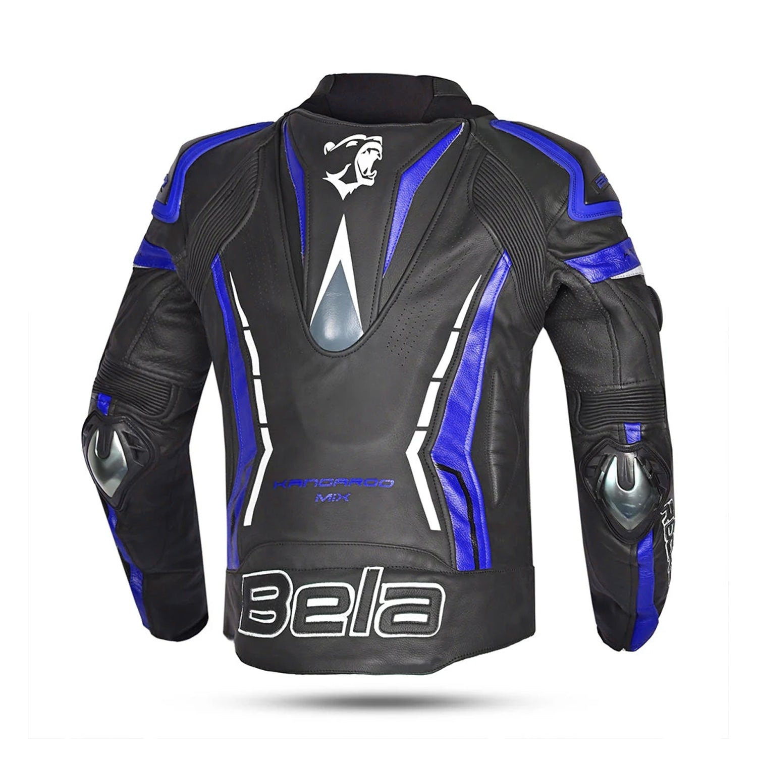 BELA Rocket Men's Motorcycle Leather Jackets Black Blue – 2 – Maximomoto PT