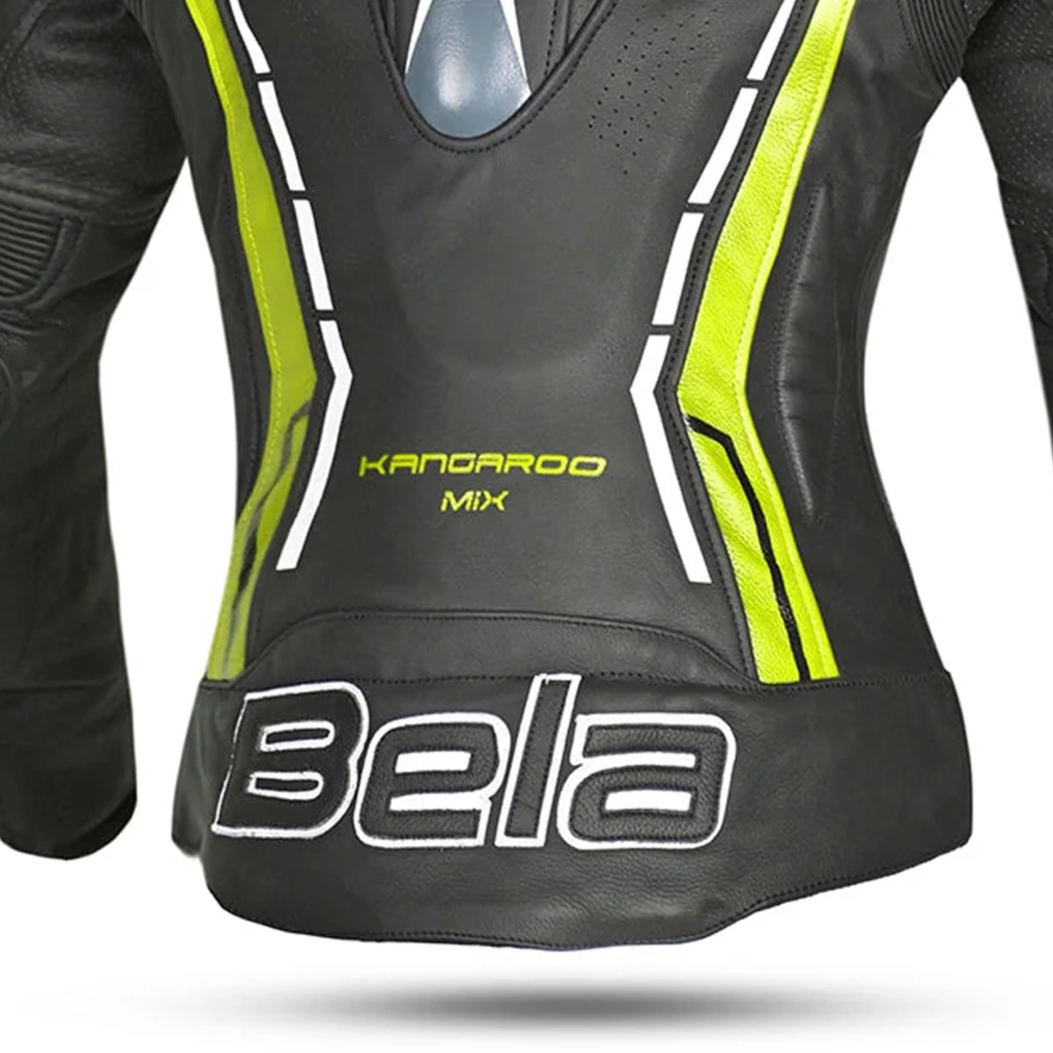 BELA Rocket Women's Motorcycle Leather Jackets Black Yellow Fluorescent – 4 – Maximomoto PT