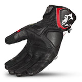 BELA ROCKET Leather Motorcycle Gloves Short White Red Black
