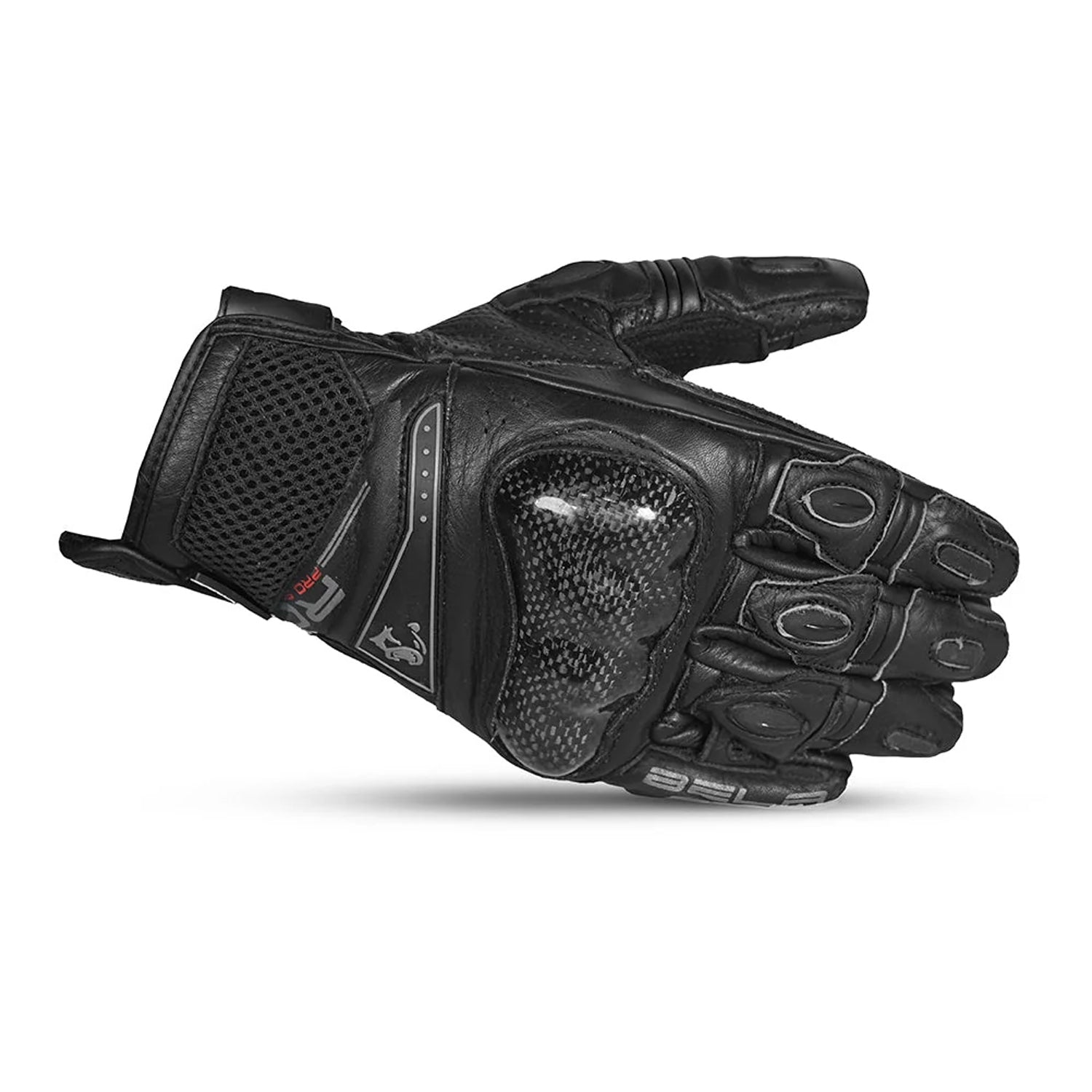 BELA ROCKET Moto Couro Curta Luvas Preto Cinza – 3 – Maximomoto PT