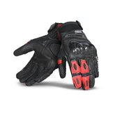 BELA ROCKET Moto Couro Curta Luvas Preto Vermelho – Maximomoto PT