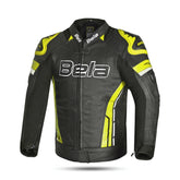BELA ROCKET Moto Couro Homem Casacos Preto Fluor Amarelo – Maximomoto PT