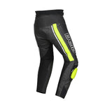 BELA ROCKET Calcas De Moto Homem Couro Preto Fluorescente Amarelo