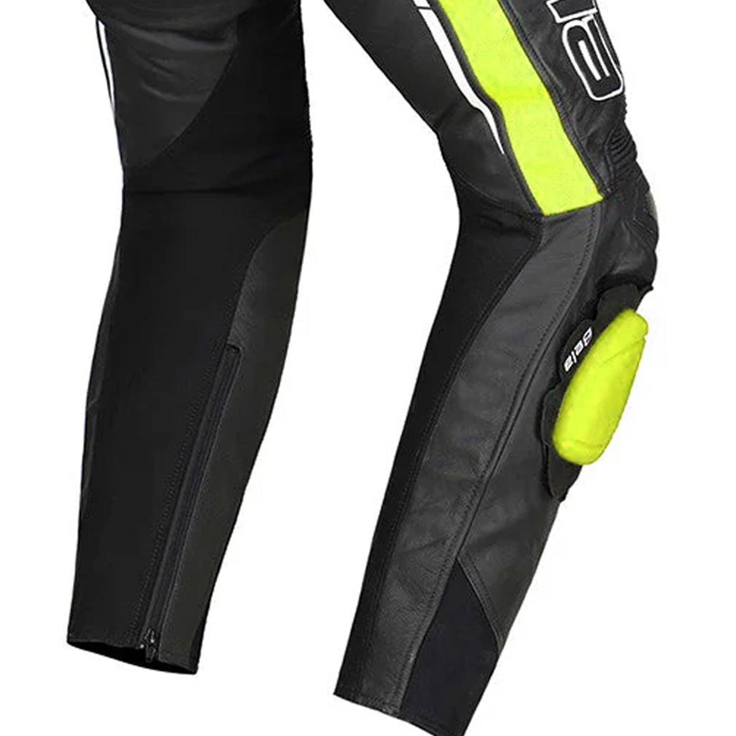 BELA ROCKET Calcas De Moto Homem Couro Preto Fluorescente Amarelo – 5 – Maximomoto PT