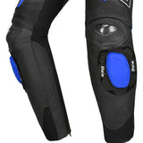 BELA ROCKET Moto Senhora Couro Calcs Preto Azul