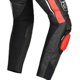 BELA ROCKET Calcas De Moto Couro Homem Preto Vermelho